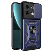 Newface İnfinix Zero 30 5G Kılıf Pars Lens Yüzüklü Silikon - Lacivert