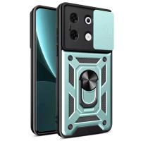 Newface İnfinix Zero 30 5G Kılıf Pars Lens Yüzüklü Silikon - Yeşil