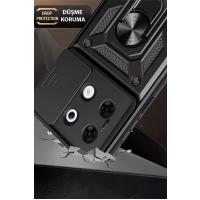 Newface İnfinix Zero 30 5G Kılıf Pars Lens Yüzüklü Silikon - Yeşil