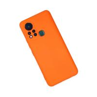 Newface İnfinix Hot 11s Kılıf Nano içi Kadife Silikon - Turuncu