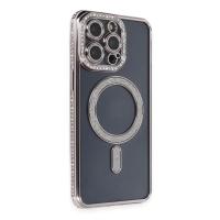 Newface iPhone 14 Pro Kılıf Joke Simli Magneticsafe Kılıf - Gri