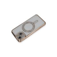 Newface iPhone 13 Kılıf Joke Simli Magneticsafe Kılıf - Gold