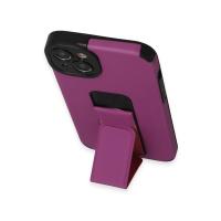 Newface iPhone 14 Plus Kılıf Mega Standlı Silikon - Mor