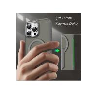 Newface iPhone 15 Tork Magsafe Standlı Kapak - Lila