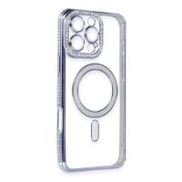 Newface iPhone 16 Pro Kılıf Joke Simli Magneticsafe Kılıf - Mavi