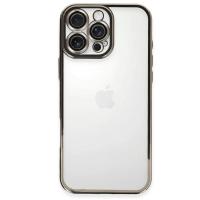 Newface iPhone 16 Pro Kılıf Razer Lensli Silikon - Titanyum Gri