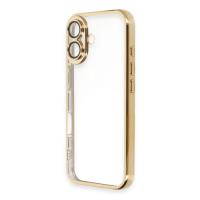 Newface iPhone 16 Plus Kılıf Razer Lensli Silikon - Gold