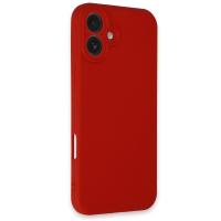 Newface iPhone 16 Plus Kılıf First Silikon - Kırmızı