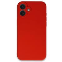 Newface iPhone 16 Plus Kılıf First Silikon - Kırmızı