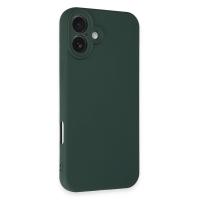 Newface iPhone 16 Plus Kılıf First Silikon - Koyu Yeşil