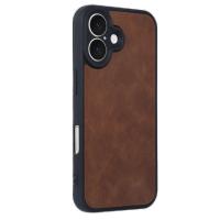 Newface iPhone 16 Kılıf Aras Deri Kapak - Taba