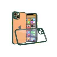 Newface iPhone 13 Mini Kılıf Miami Şeffaf Silikon - Koyu Yeşil