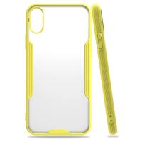 Newface iPhone X Kılıf Platin Silikon - Sarı