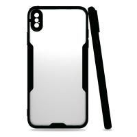 Newface iPhone XS Max Kılıf Platin Silikon - Siyah