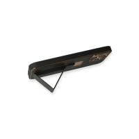 Newface iPhone 13 Pro Max Kılıf Coco Deri Standlı Kapak - Siyah