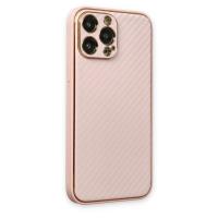 Newface iPhone 13 Pro Kılıf Coco Karbon Silikon - Pembe