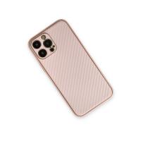 Newface iPhone 13 Pro Max Kılıf Coco Karbon Silikon - Pembe