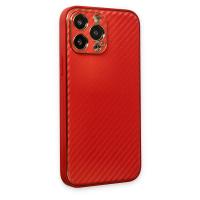 Newface iPhone 13 Pro Max Kılıf Coco Karbon Silikon - Kırmızı