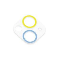 Newface iPhone 13 Mini Renkli Kamera Lens Koruma Cam - Sarı-Mavi