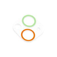 Newface iPhone 14 Renkli Kamera Lens Koruma Cam - Turuncu-Yeşil