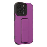 Newface iPhone 13 Pro Kılıf Mega Standlı Silikon - Mor