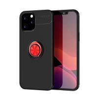 Newface iPhone 12 Pro Max Kılıf Range Yüzüklü Silikon - Siyah-Kırmızı