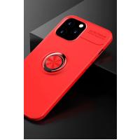 Newface iPhone 12 Pro Max Kılıf Range Yüzüklü Silikon - Kırmızı