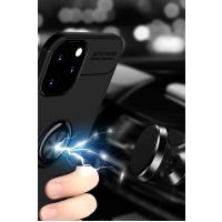 Newface iPhone 12 Pro Max Kılıf Range Yüzüklü Silikon - Kırmızı