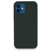 Newface iPhone 12 Kılıf Lansman Legant Silikon - Koyu Yeşil