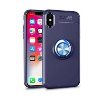 Newface iPhone XS Max Kılıf Range Yüzüklü Silikon - Mavi