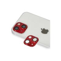 Newface iPhone 13 Pers Alüminyum Kamera Lens - Kırmızı