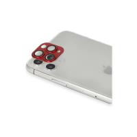 Newface iPhone 11 Pro Max Pers Alüminyum Kamera Lens - Kırmızı