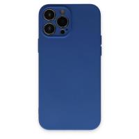 Newface iPhone 13 Pro Max Kılıf Nano içi Kadife Silikon - Lacivert