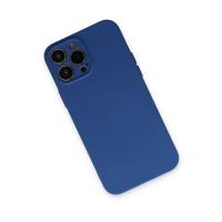 Newface iPhone 13 Pro Max Kılıf Nano içi Kadife Silikon - Lacivert