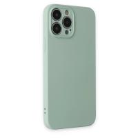 Newface iPhone 13 Pro Max Kılıf Nano içi Kadife Silikon - Su Yeşili