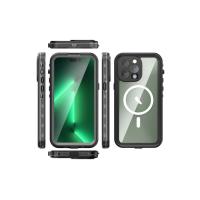 Newface iPhone 14 Pro Max Kılıf Red Pepper Magneticsafe Su Geçirmez Kılıf - Siyah-Gri