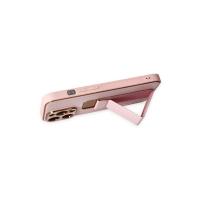 Newface iPhone 13 Pro Kılıf Coco Karbon Standlı Kapak - Pembe