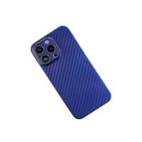 Newface iPhone 13 Pro Kılıf Karbon PP Silikon - Mavi