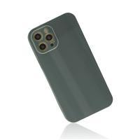 Newface iPhone 12 Pro Kılıf Glass Kapak - Koyu Yeşil
