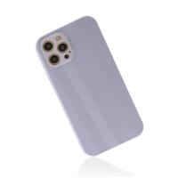 Newface iPhone 12 Pro Kılıf Glass Kapak - Lila