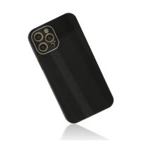 Newface iPhone 12 Pro Max Kılıf Glass Kapak - Siyah