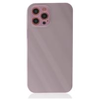 Newface iPhone 12 Pro Max Kılıf Glass Kapak - Mor