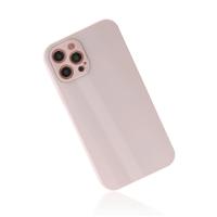 Newface iPhone 12 Pro Max Kılıf Glass Kapak - Pembe