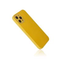 Newface iPhone 12 Pro Max Kılıf Glass Kapak - Sarı