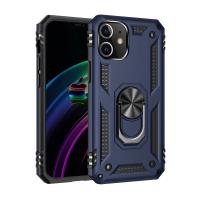 Newface iPhone 12 Kılıf Sofya Yüzüklü Silikon Kapak - Lacivert