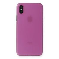 Newface iPhone X Kılıf PP Ultra İnce Kapak - Pembe