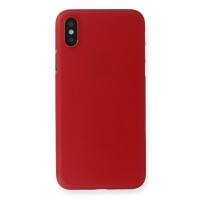 Newface iPhone X Kılıf PP Ultra İnce Kapak - Kırmızı