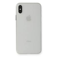 Newface iPhone XS Max Kılıf PP Ultra İnce Kapak - Beyaz