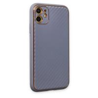 Newface iPhone 12 Kılıf Coco Karbon Silikon - Gri