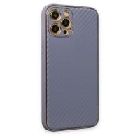 Newface iPhone 12 Pro Kılıf Coco Karbon Silikon - Gri